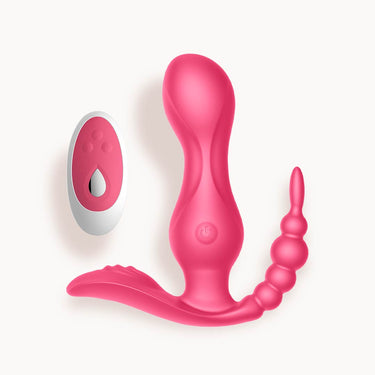 Trastullator - Vibratore 3 in 1 clitorideo+vaginale+anale con telecomando