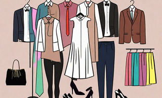 Various clothing items traditionally associated with different genders