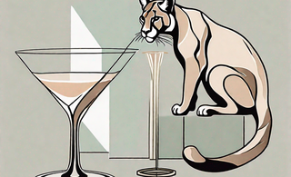 A cougar in a sophisticated setting