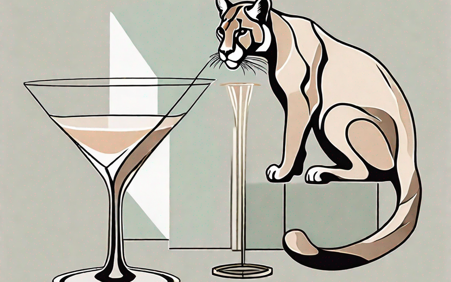 A cougar in a sophisticated setting