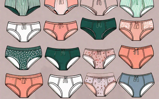Several menstrual panties in different styles and colors