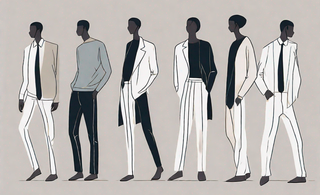 Five different pieces of clothing in various positions