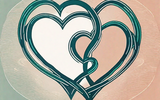 Two intertwined heart-shaped symbols