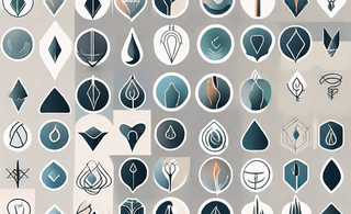 Various male symbol icons with subtle