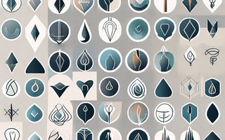 Various male symbol icons with subtle