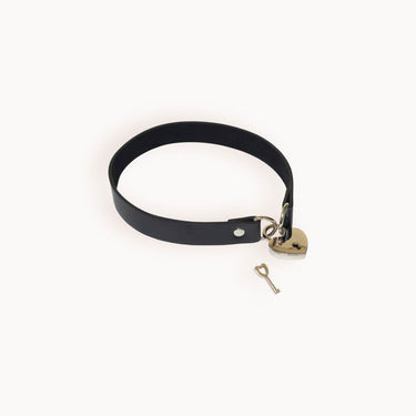 Collare in ecopelle - Colore nero