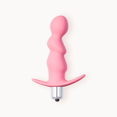 Pannocchione - Plug anale a spirale con vibrazione - Rosa - 9,5cm