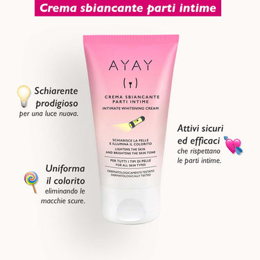 Crema sbiancante per corpo e parti intime