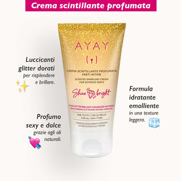 Crema scintillante profumata parti intime