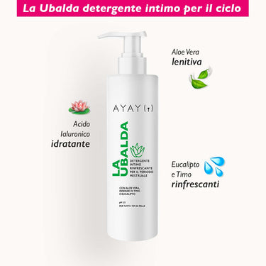 La Ubalda - Detergente intimo rinfrescante per il periodo mestruale