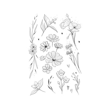 tattoo temporaneo floreale elegante