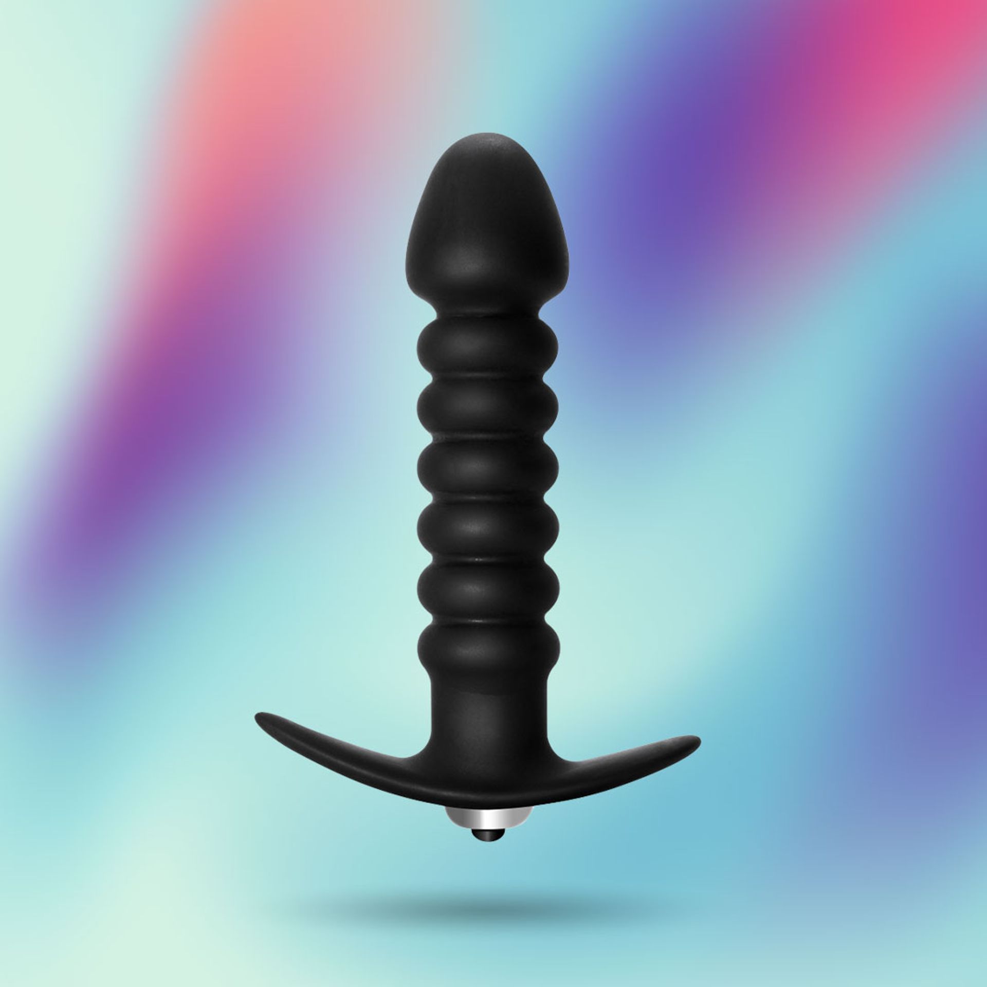 Pannocchione - Plug anale a spirale con vibrazione - Nero - 11cm