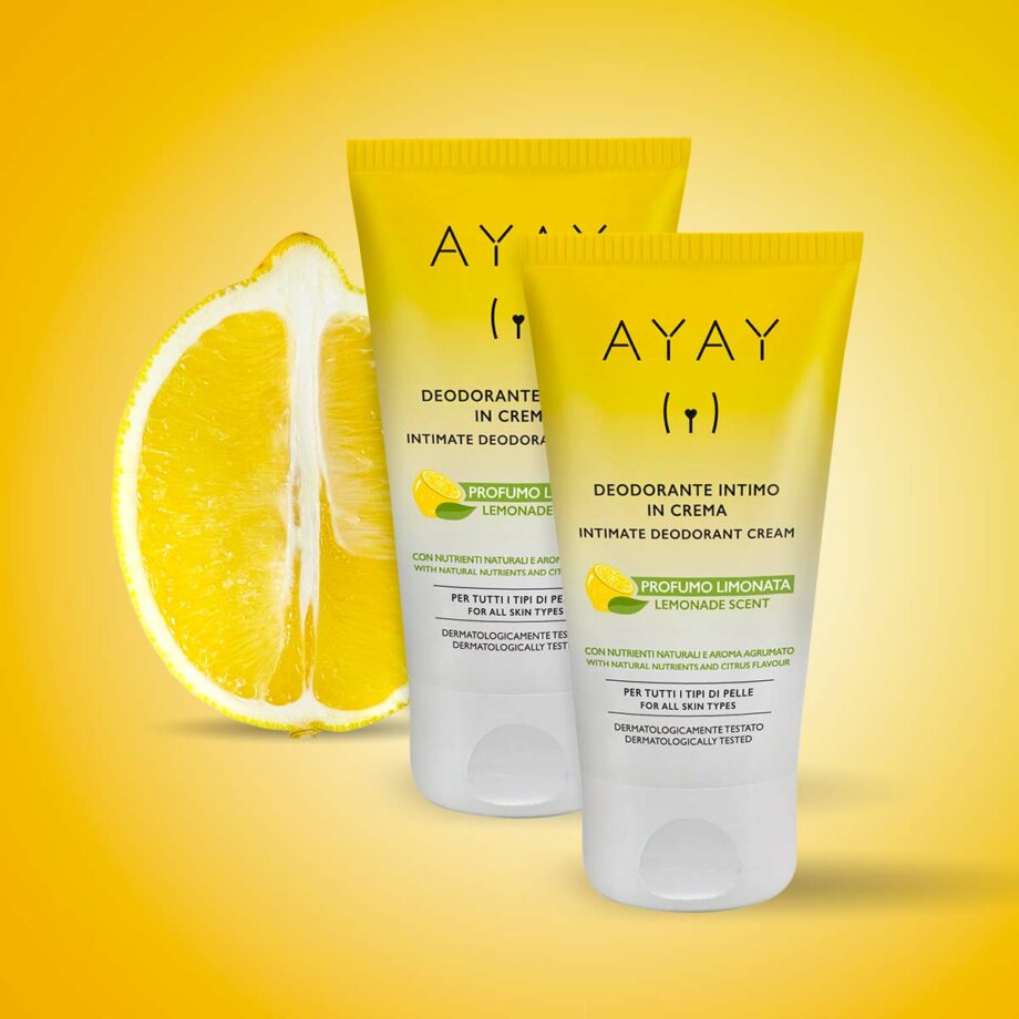Deodorante intimo in crema profumo di limonata - Pack da 2 - Ayay 1