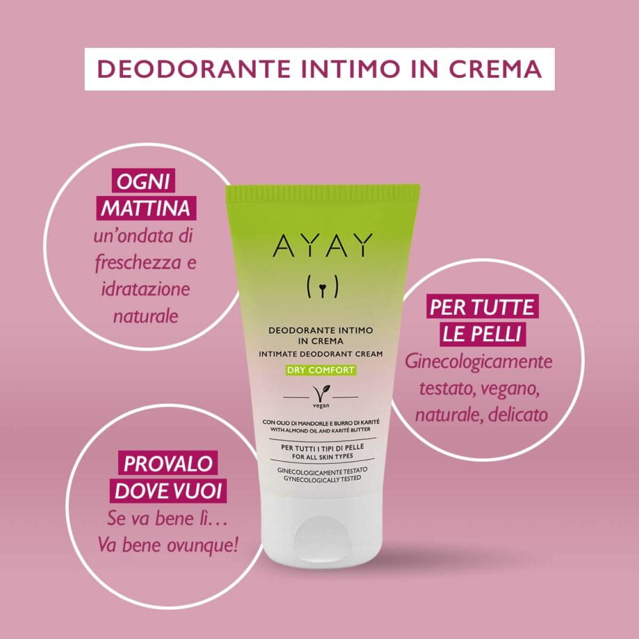 Deodorante intimo naturale in crema - Pack da 2 - Ayay 3