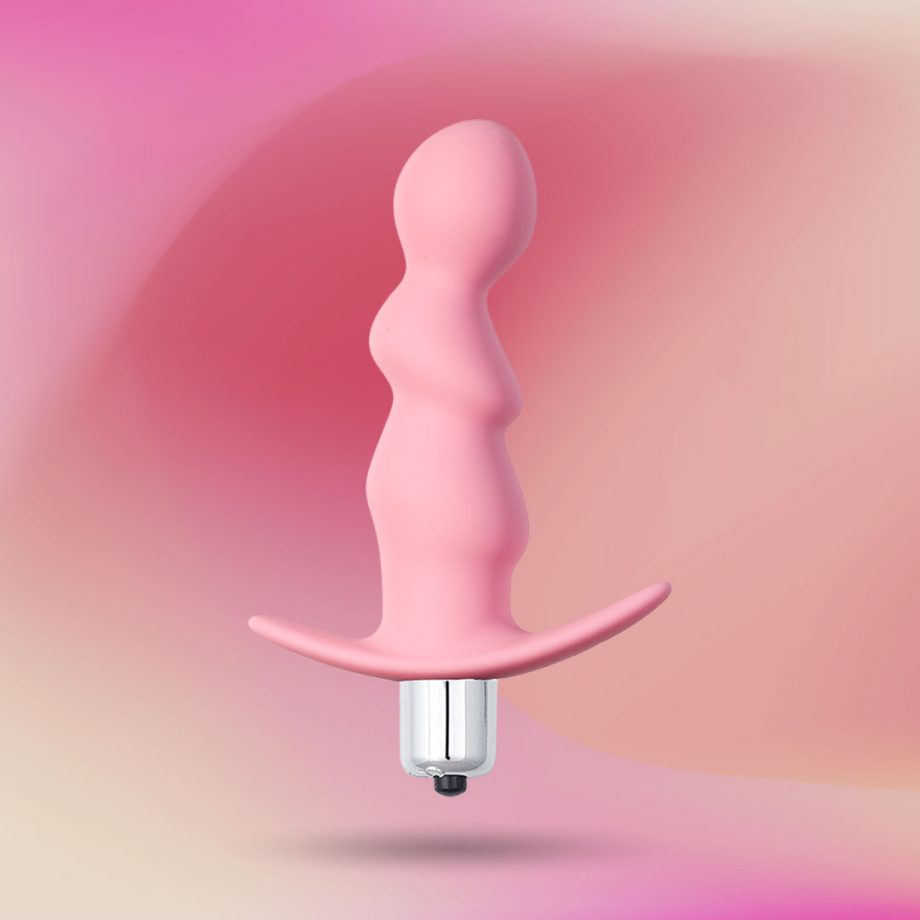 Pannocchione - Plug anale a spirale con vibrazione - Rosa - 9,5cm - Ayay 1