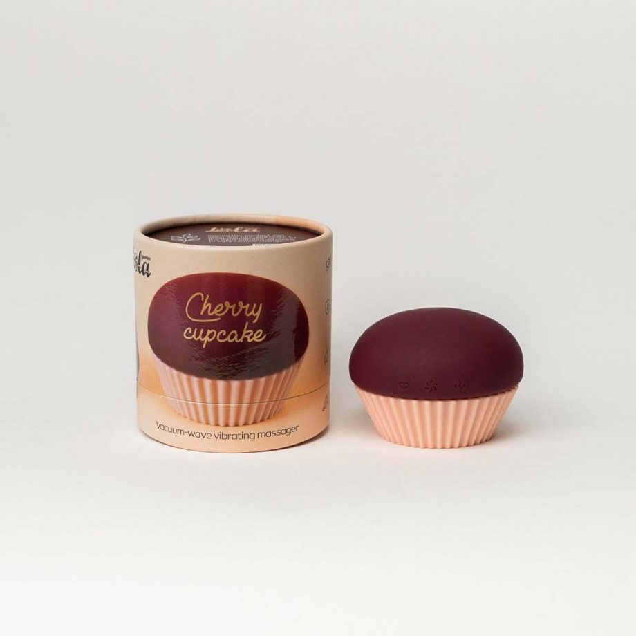 Ciliegia Bencontenta - Stimolatore succhiaclitoride vibrante Cupcake alla ciliegia - Bordeaux - Ayay 8