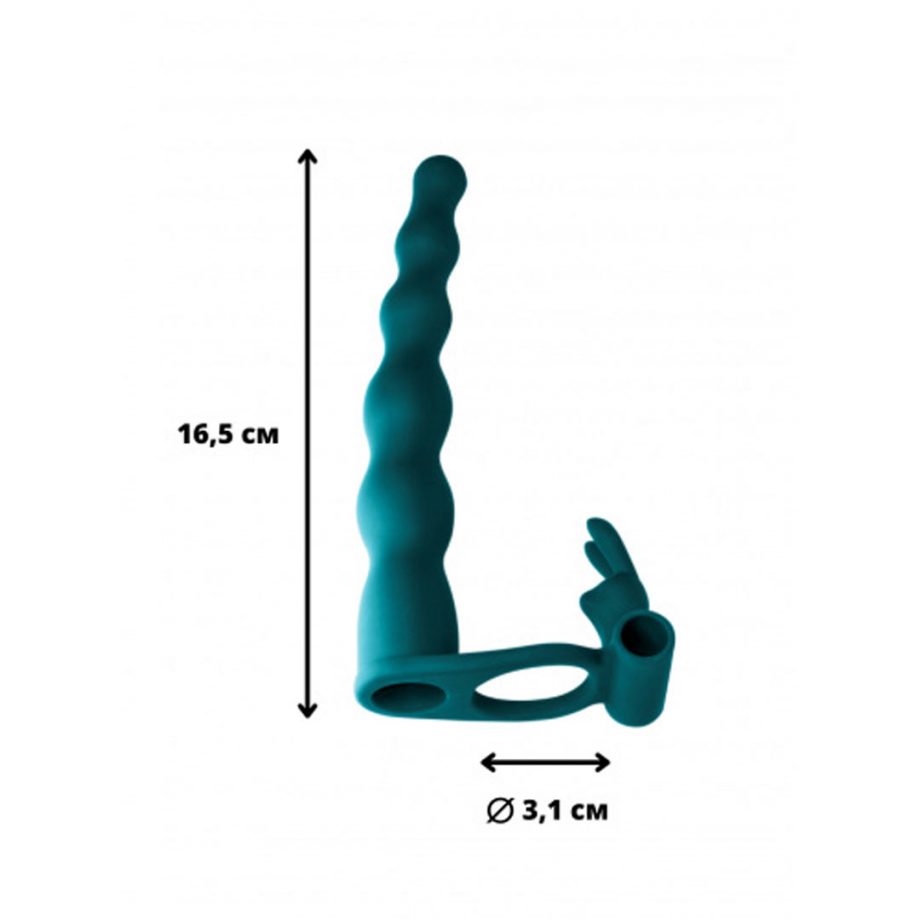 Bunny - Strap on doppia penetrazione con stimolazione del clitoride - Ayay 2