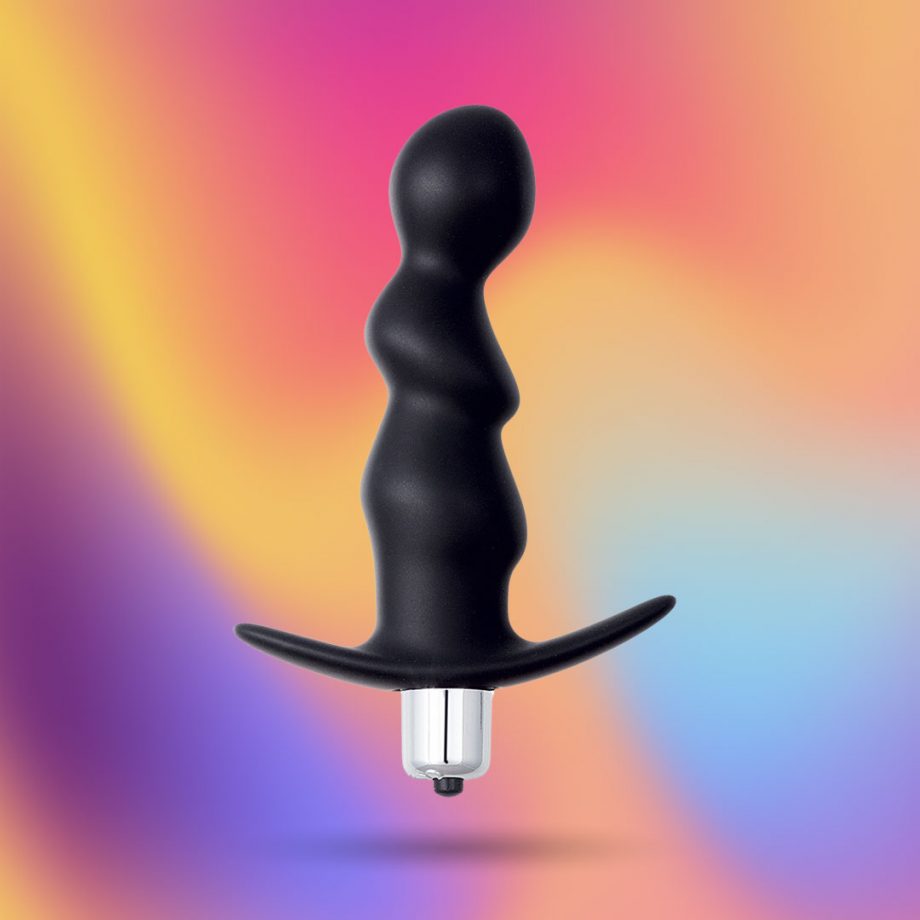 Pannocchione - Plug anale a spirale con vibrazione - Nero - 9,5cm - Ayay 1
