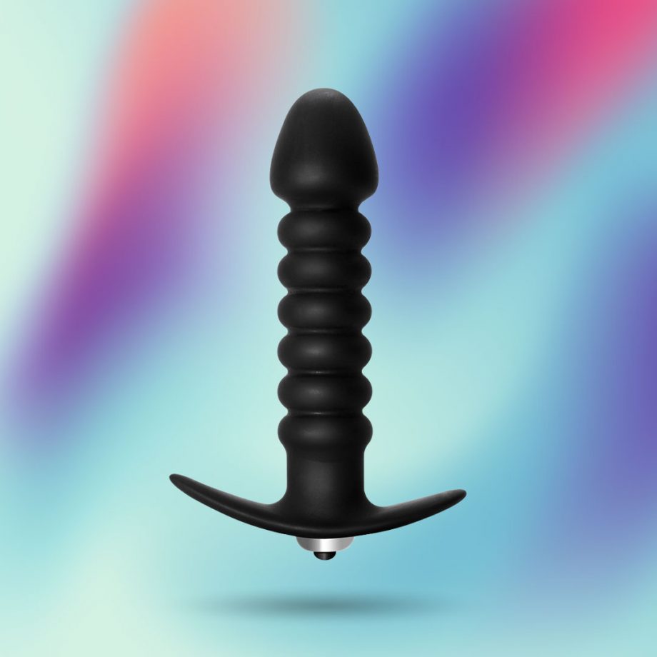 Pannocchione - Plug anale a spirale con vibrazione - Nero - 11cm - Ayay 1