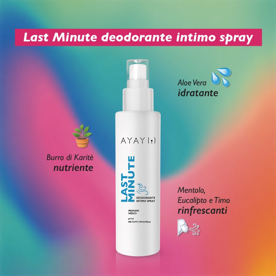 Last Minute - Deodorante intimo spray al profumo di Mentolo, Eucalipto e Timo - Ayay 2