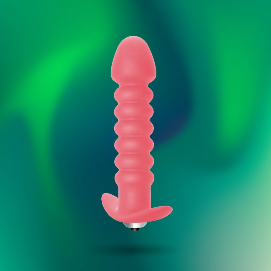 Pannocchione - Plug anale a spirale con vibrazione - Rosa - 11cm - Ayay 1